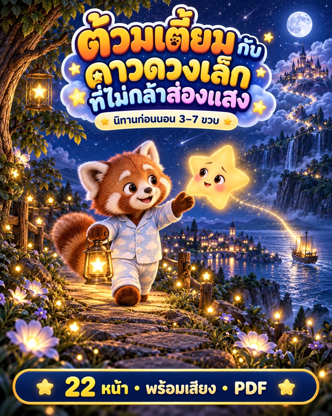ต้วมเตี้ยมกับดาวดวงเล็กที่ไม่กล้าส่องแสง ใบงานนิทานออนไลน์ 3–7 ขวบ